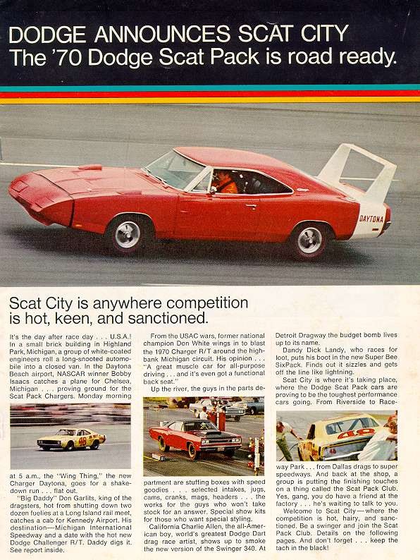 1970 Dodge Scat Pack Brochure